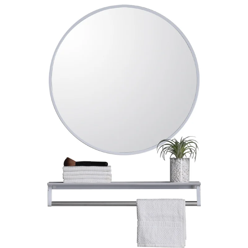 Home bathroom mirror without punching holes wall-mounted simple mirror