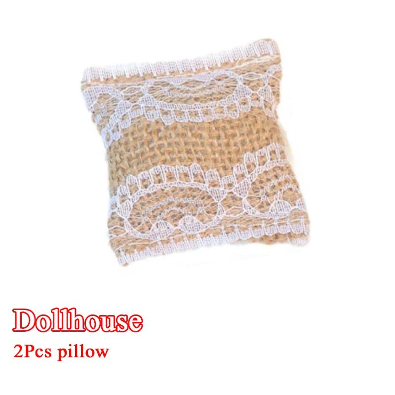2 pezzi 1/12 simulazione casa delle bambole mini cuscino in pizzo cuscino del divano casa delle bambole decorazione del soggiorno accessori per la decorazione della casa delle bambole