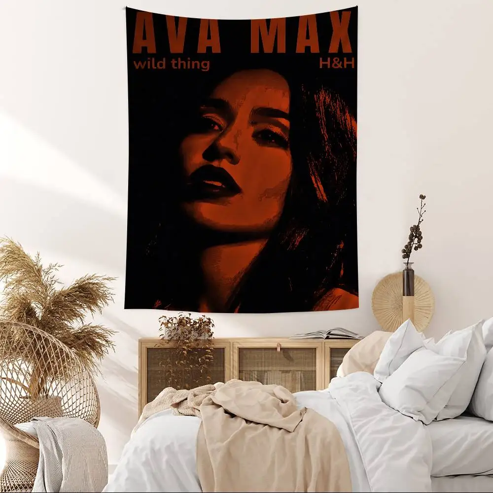 Singer Ava Max Don’t Click Play Cartoon Tapestry Art Science Fiction Room Home Decor Wall Hanging Home Decor
