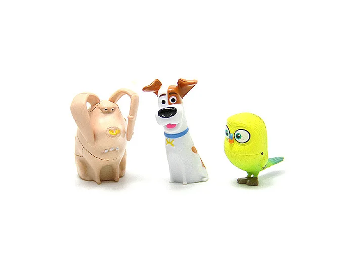 14 pcs cartoon rabbit pet dog secret life bambola fatta a mano in PVC mini animal cat bird model dolls toy set regali per bambini