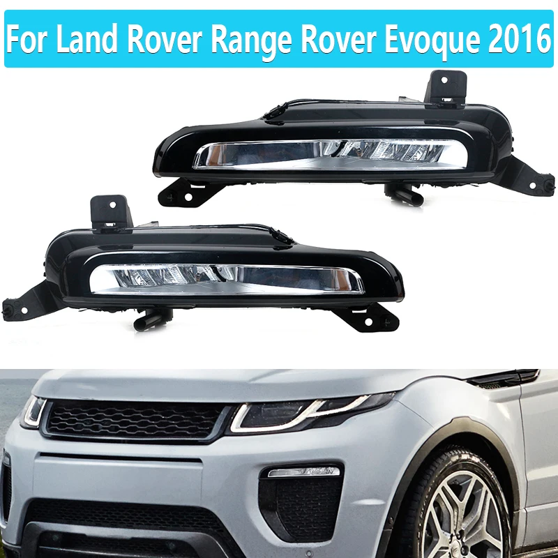 LED Daytime Running Light For Land Rover Range Rover Evoque 2015 2016 2017 2018 Car LED Headlight Front bumper Fog lamp Lights