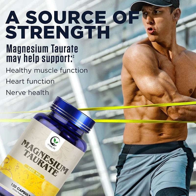 Magnesium Taurate Supplement for Cardiovascular Health to Boost Magnesium Levels 1,000mg per Serving
