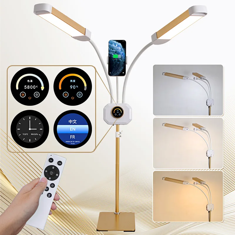 

Double Arm Eyelash Lamp Lighting Tattoo LED Display Control Double Head Tattoo Accessories