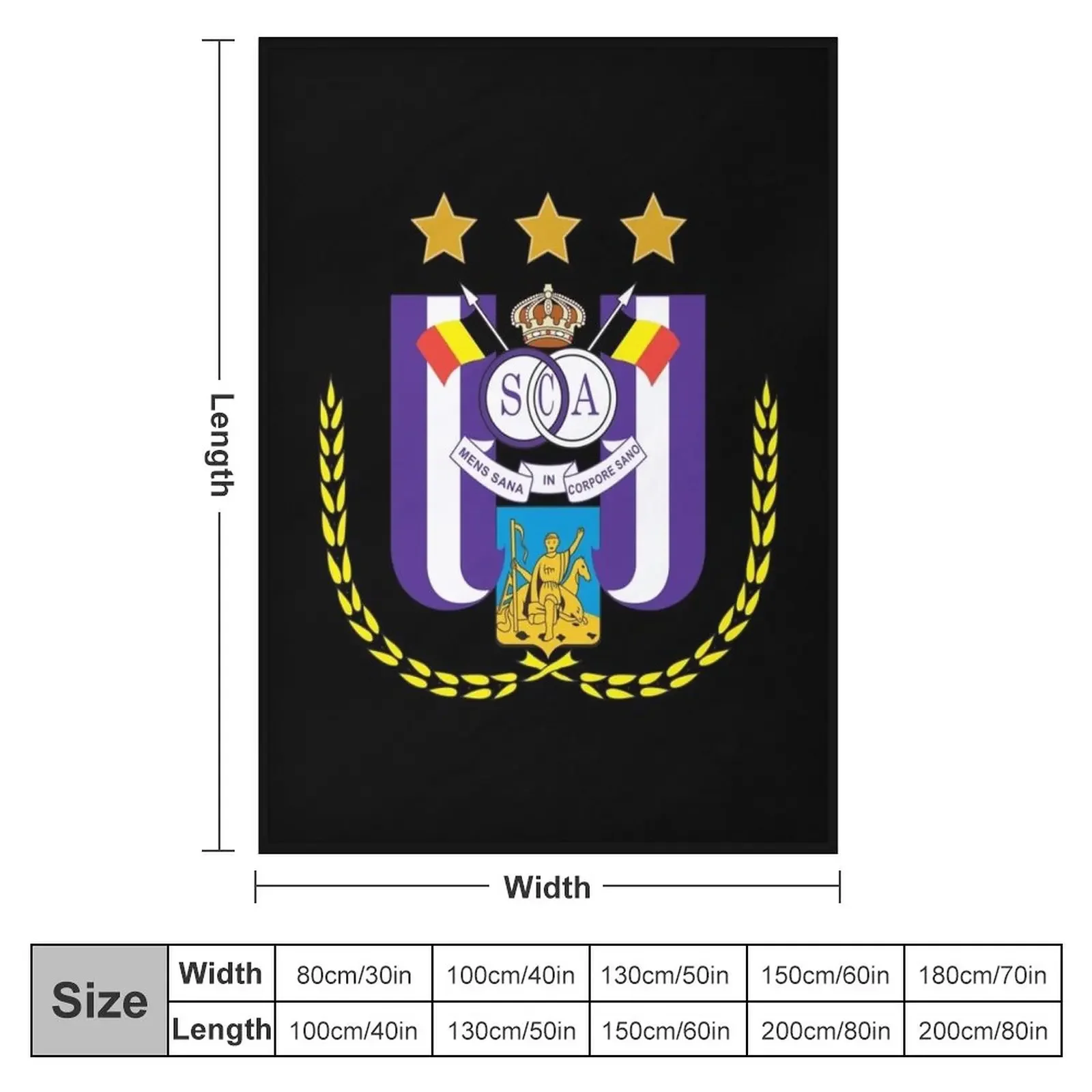 Anderlecht Throw Blanket Sleeping Bag Blanket Beach Blanket Blankets For Sofas