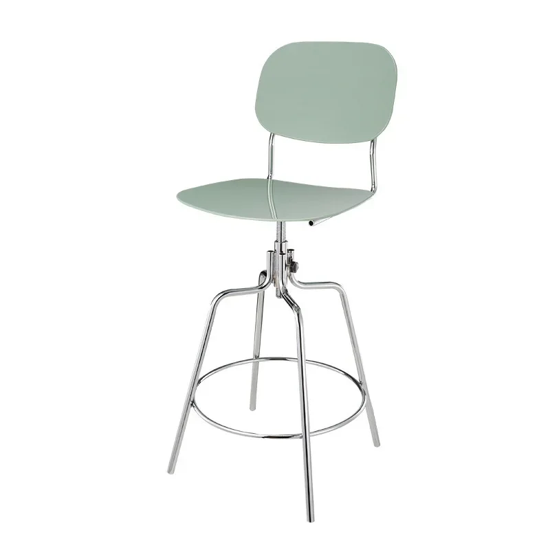 

Light luxury high-end restaurant bar bar high chair Nordic style modern simple home with backrest plastic chair