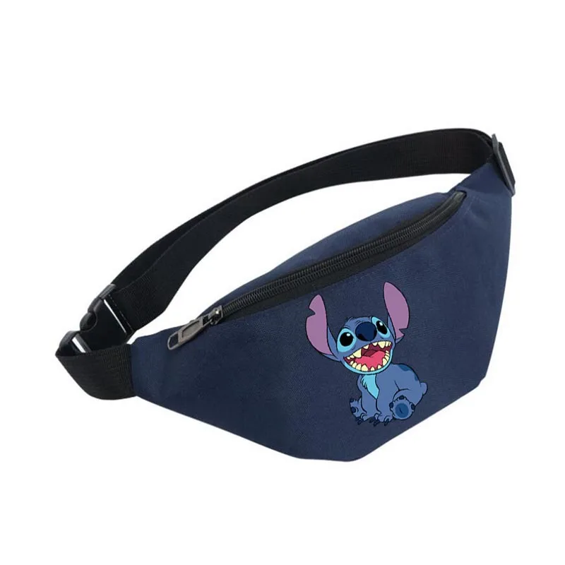 Children Girl Disney Stitch Waist Bag Hip Sack Cartoon Fanny Pack Women Man Zipper Sport Chest Bag Messenger Crossbody Bag Gifts