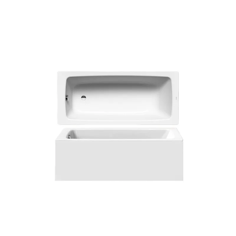 

Independent bathtub steel enamel bathtub + steel plate skirt customization