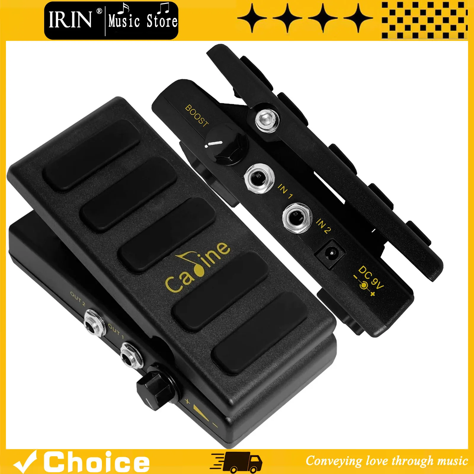 

Guitar Volume Pedal Double Channel Effects Pedal Anti-slip Chassis Boost Adjustment CP-31P Guitar Instruments Parts