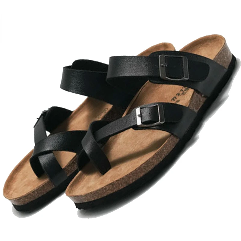 2022 Women Summer Fashion Cork Sandals Beach Gladiator Buckle Strap Sandals Shoes women Flat Casual Beach Sandals Size 35-45