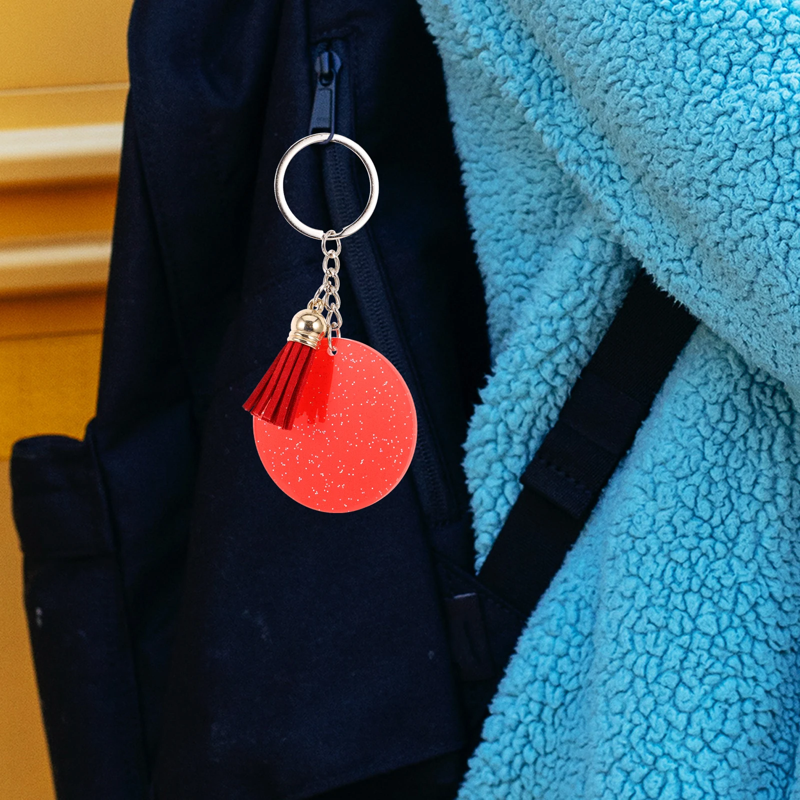 

10 Pcs Color Keychain Blanks Chains Diy Supplies for Crafts Hotel Bulk Material Keychains