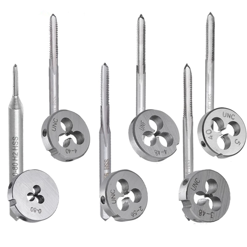 

HARDIRON M3x0.35 Tap and Die Set Right Hand，Metric M3x0.35 HSS Machine Thread Tap & Round Die