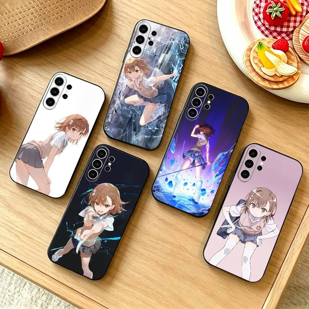

M-Misaka Mikoto Phone Case For Samsung S25,S24,S21,S22,S23,S30,Ultra,S20,Plus,Fe,Note,10,9,5G Black Cover