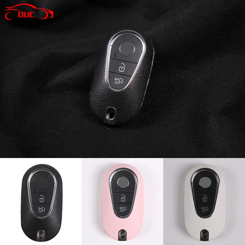 Leather Car Key Case Cover Protection Shell For Mercedes-Benz C-Class W206 S-Class W223 S350L S400L S450L S500L 2022