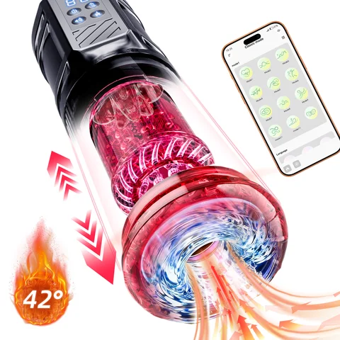 Automatic Telescopic Rotation Male Masturbator Cup Vagina Sucking Blowjob Sex Machine For Men Pocket Heating Masturbation Toys