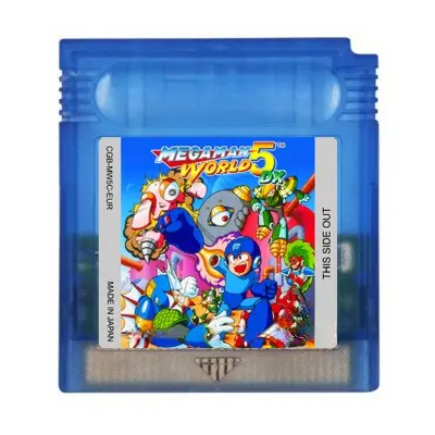 GBC 게임 카트리지 16비트 비디오 게임 콘솔 카드 GBC/GBA용 메가맨 월드 5 DX EUR 버전