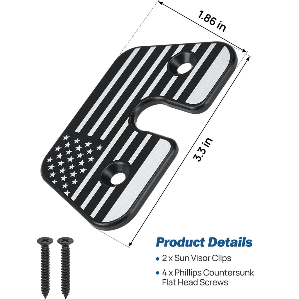 Aluminum Alloy Sun Visor Repair Kit Sun Visor Repair For Jeep Wrangler JL Gladiator JT 2018-2023
