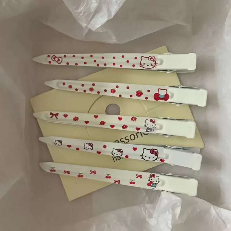 Bonito olá kitty uma palavra grampo de cabelo bonito dos desenhos animados gato headwear menina fofo franja clipe lateral sombra de cabelo artefato atacado