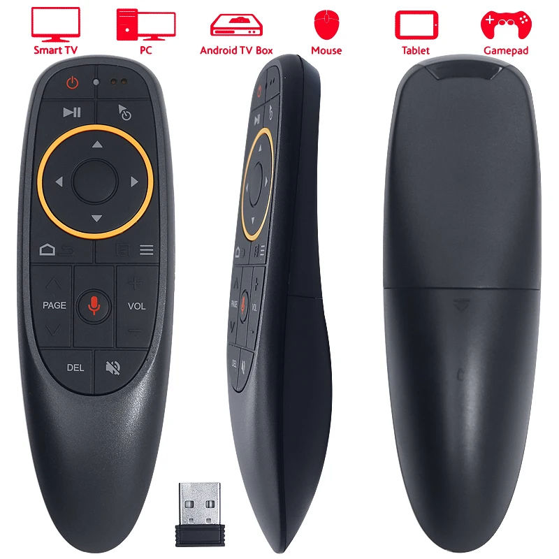 G10S 2.4G Air Mouse Wireless Gyroscope IR Learning Remote for H96 MAX/X88 Pro Android TV Box
