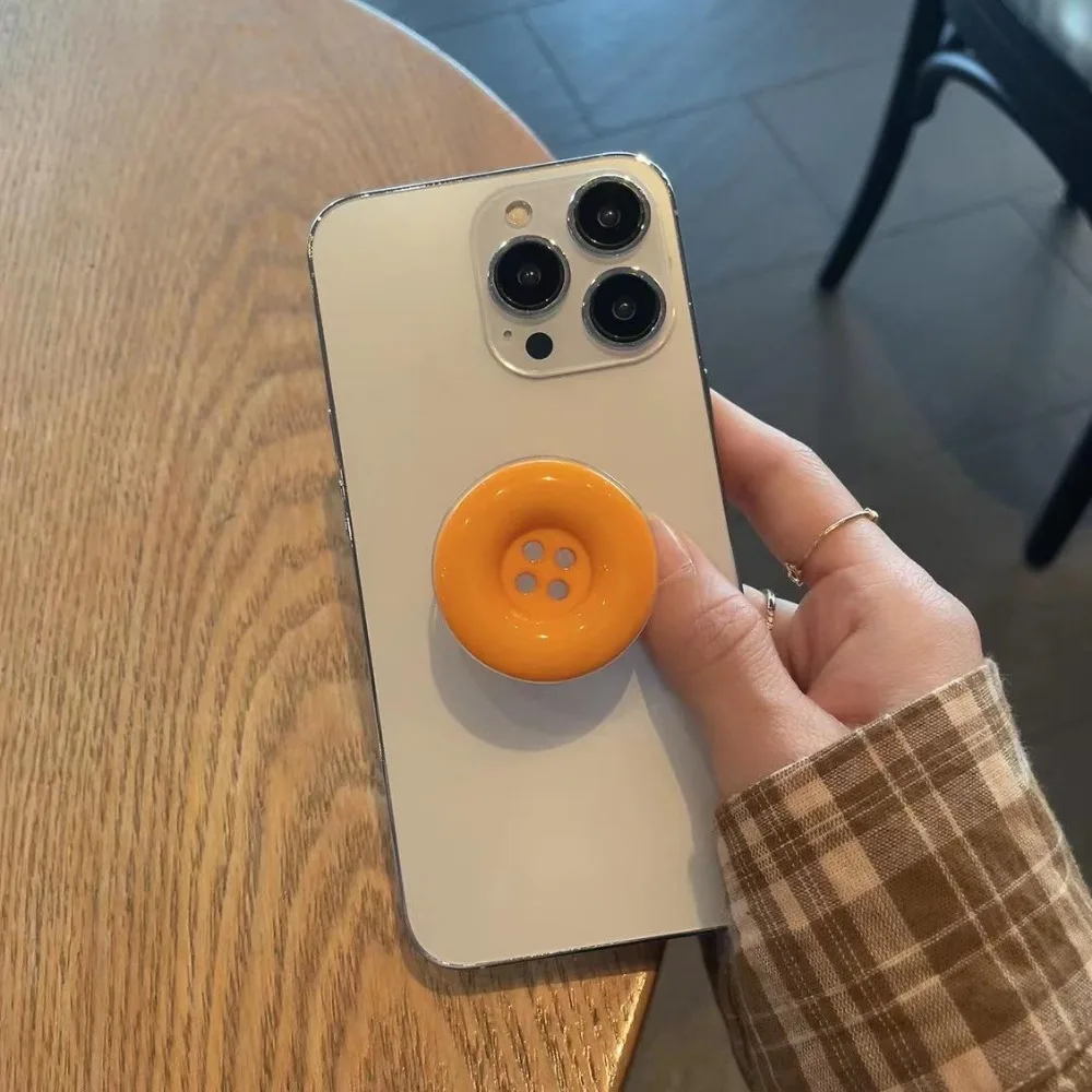 Fashion 3D Simulated Button Phone Stand Phone Grip Adhesive Adhesive Retractable Phone Stand Cute Phone Stand