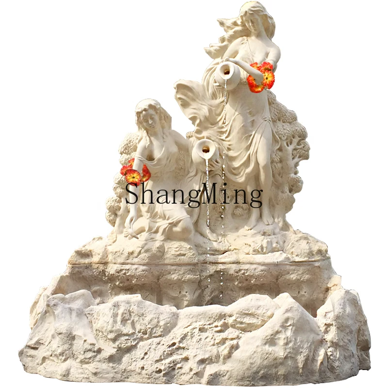 

ZYY Flowing Water Fountain Landscape Lucky Fish Pond Garden Hotel Floor-to-ceiling sculpture decoration
