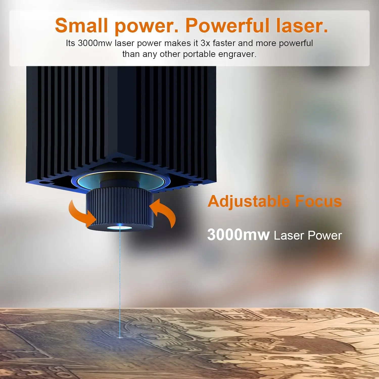 Gravador a laser WAINLUX K6 Pro, máquina de gravação a laser de 3000 mW, precisão de 0,05 mm, conexão BT portátil mini cortador a laser gravura