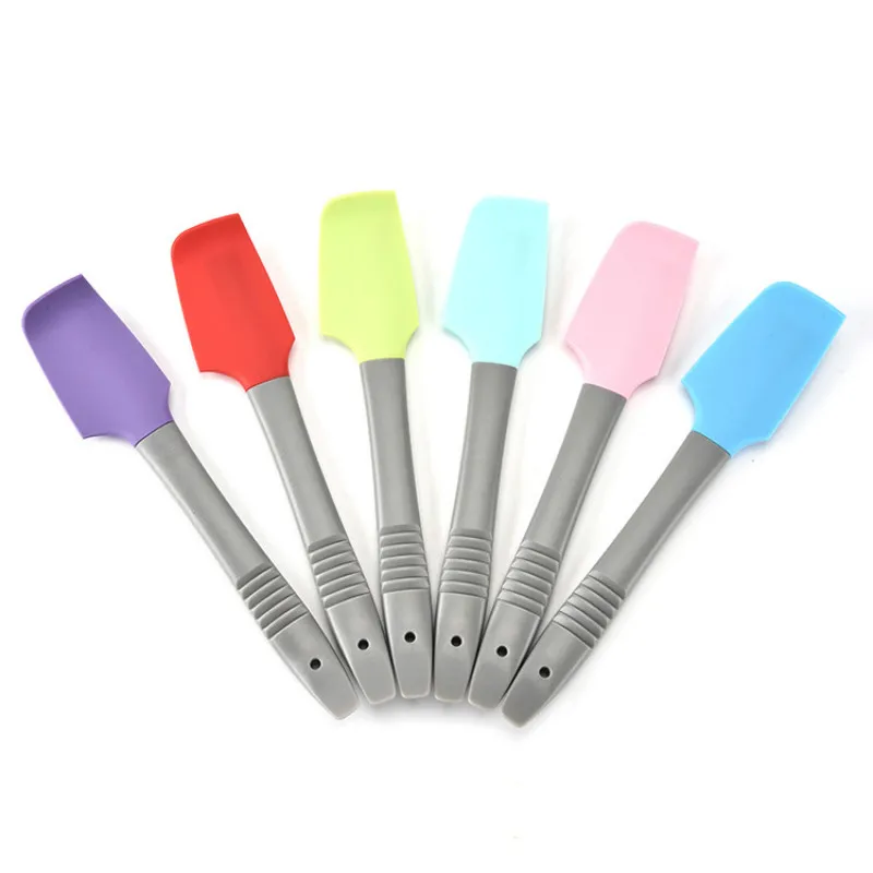 

Silicone Batter Scraper Cake Baking Cream Butter Spatula Squeegee Candy Color Mixing Plate Blade Kitchen Pastry Tools 6pc/lot