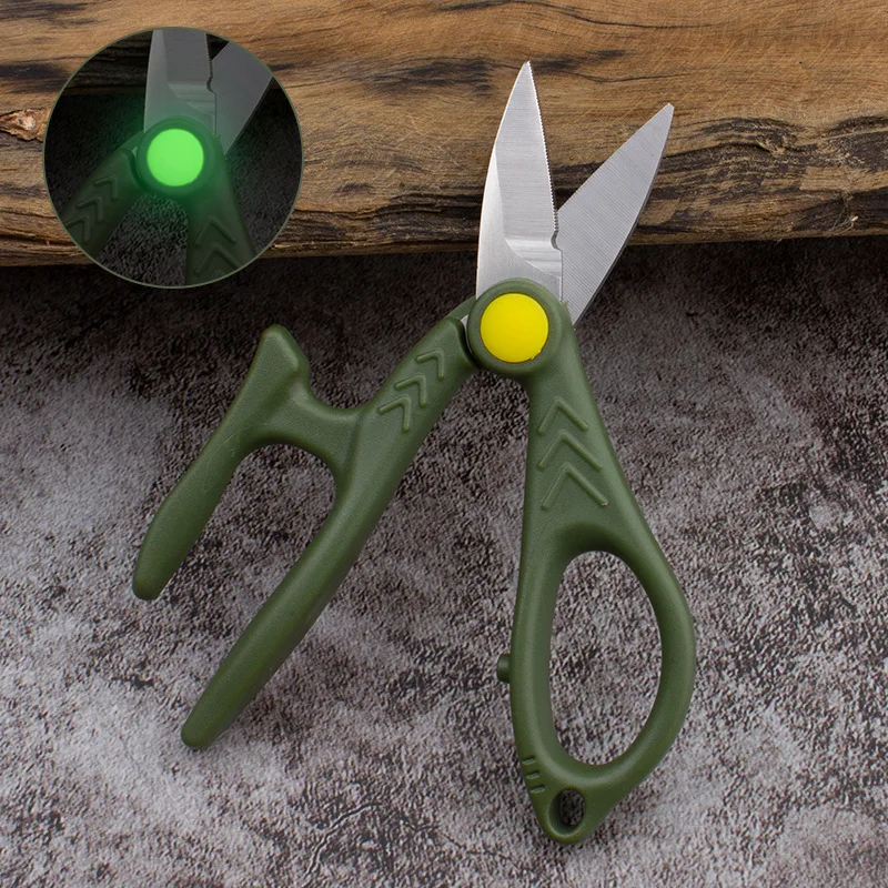 Dobeli Stainless Steel Mini Luminous Fishing Plier Line Cutter Scissors PP Handle Outdoor Fishing Tackle Pesca Accessories