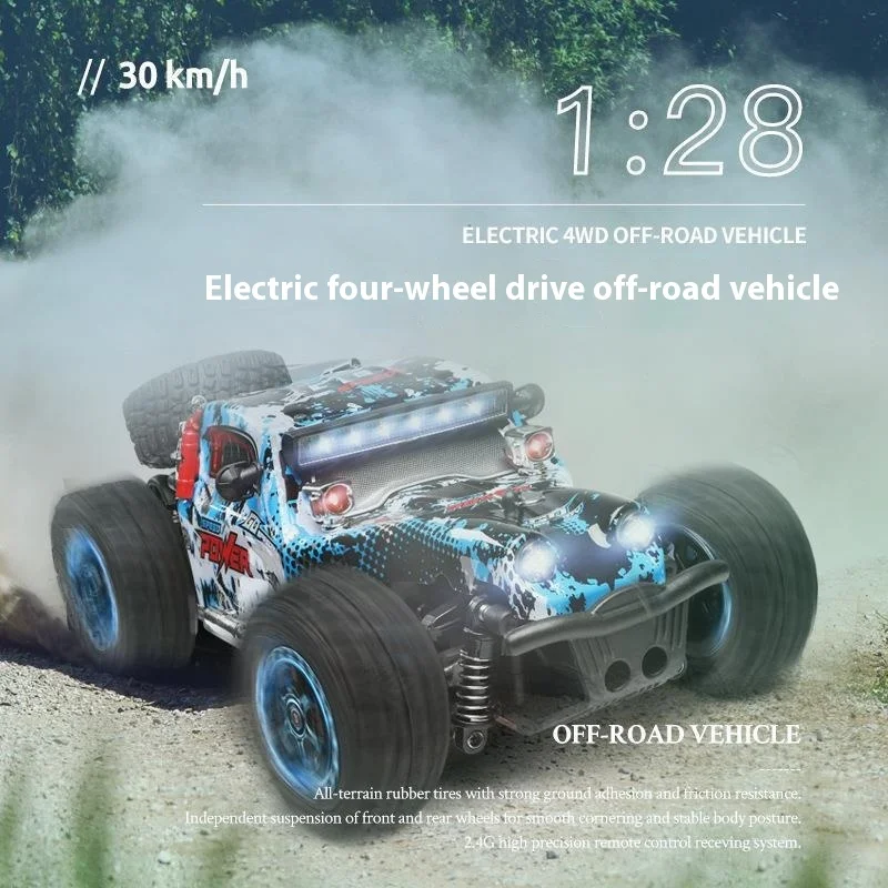 

1:28 Rc Remote Control Car 2.4g Alloy Off-Road Climbing Drift Car Racing Electric Four-Wheel Drive Boy Toy Remote Control Car