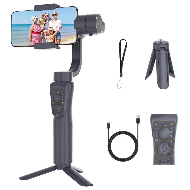 

Factory Wholesale S5B 360 AI Auto Face Tracking Rotation Handheld Anti-shake Phone Gimbal Stabilizer Face Tracking VLOG Selfie