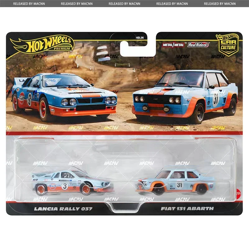 Official Hot Wheels Premium Car Culture 2 Pack Boys Toys 1/64 Diecast Volkswagen Jetta Mk3 Lancia Rally Fiat Abarth Ford Brocon