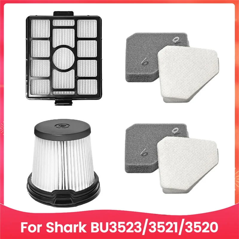 Y50A-4PCS Vacuum Cleaner Filter Set For Shark BU3523 BU3521 BU3520 Vacuum Cleaner Accessories Filter Spare Parts