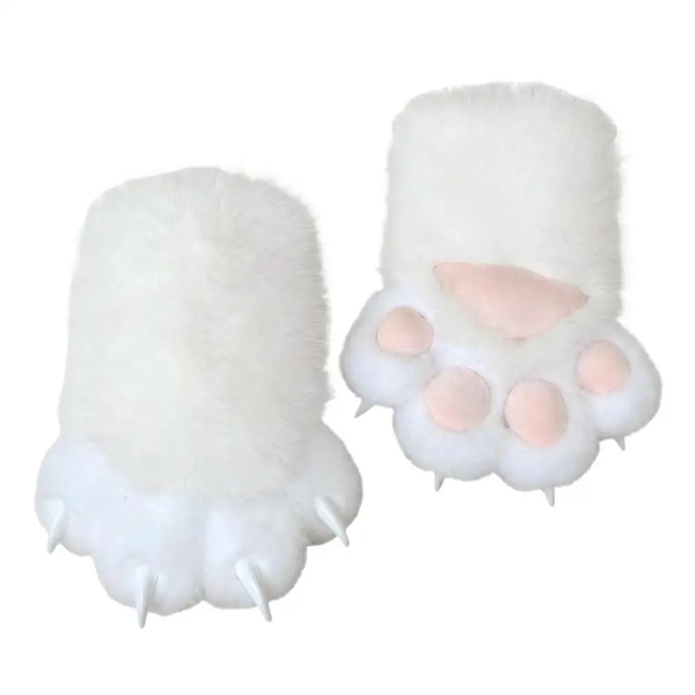Cat Scratch Plush Gloves Built-In Bb Whistle Imitates Animal Sounds Comfort For Parties Carnivals Thick Pads Breathable Lining