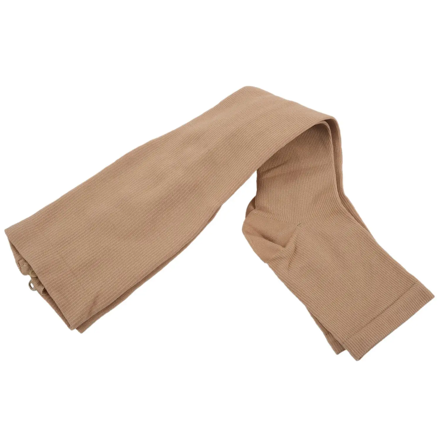 AOA-زيادة الدورة الدموية جوارب الركبة الضاغطة جوارب دعم الساق بيج S #5