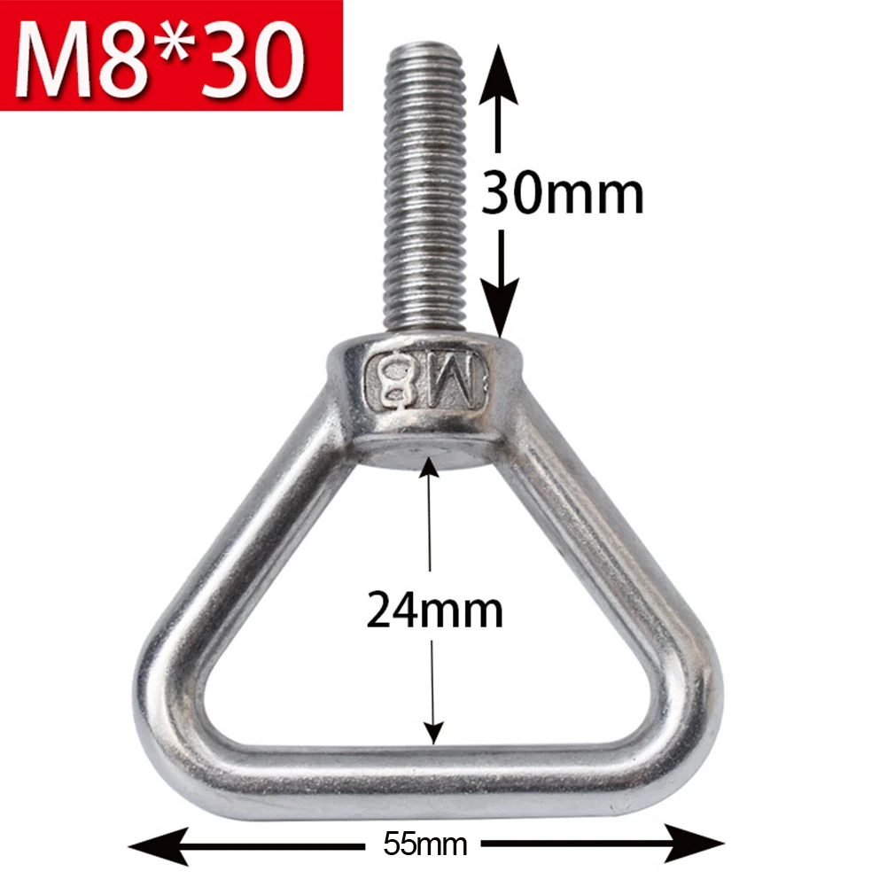 Stainless Steel Triangular Lifting Ring Screw Welded Load-Bearing Bolt M8M10M12 Triangular Ring Lifting Nut Circular Ring Screw