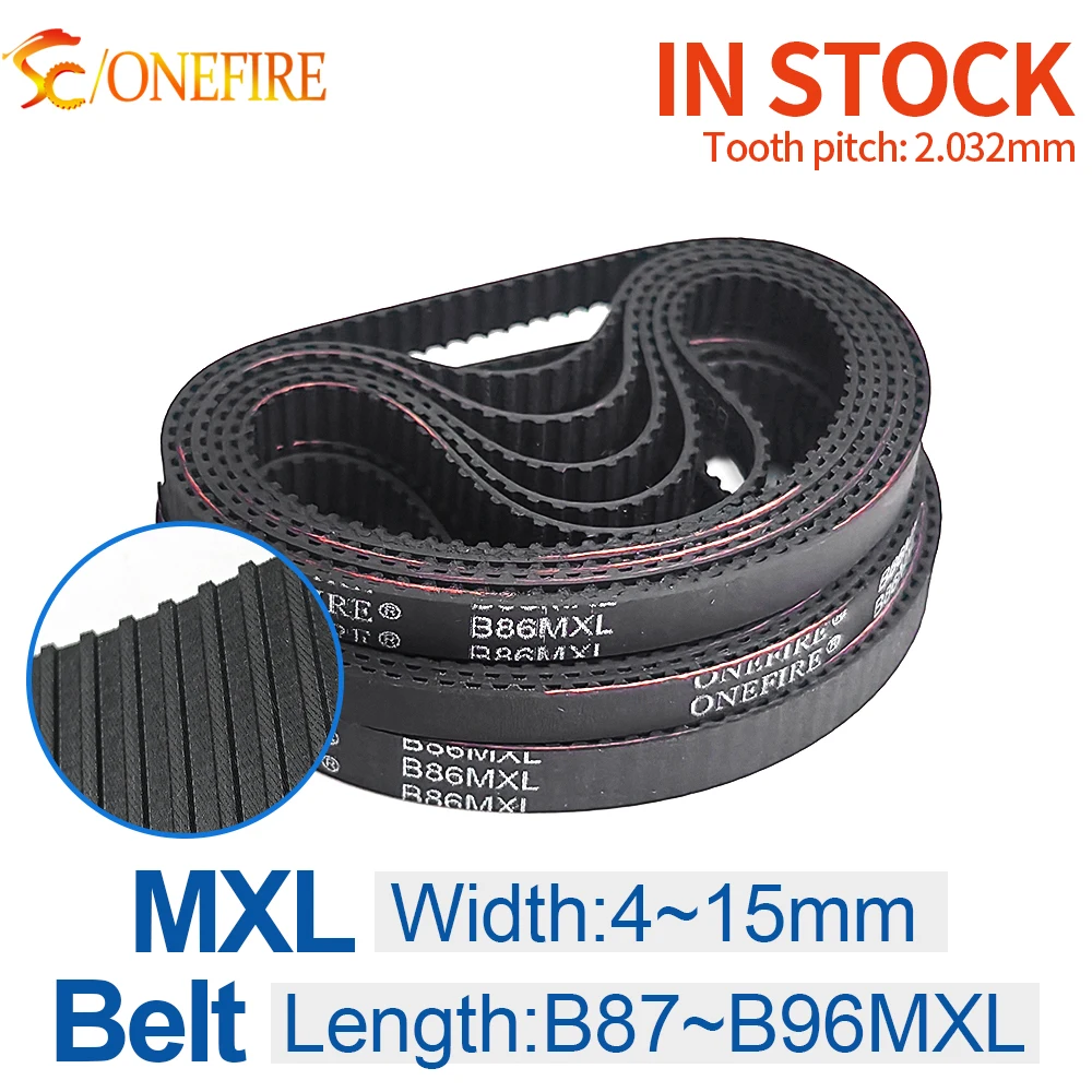 MXL Timing Belt B87/88/89/90/91/92/93/94/95/96MXL Belt width 4~15mm Synchronous Rubber Pitch 2.032mm For CNC
