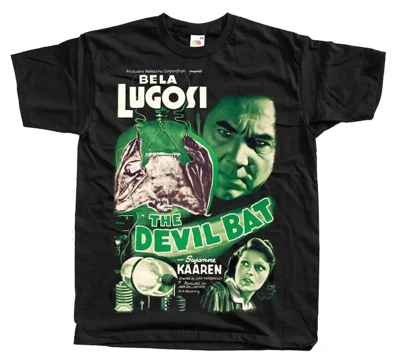 

The Devil Bat V1, ужасный плакат, футболка, все размеры, стандартный хлопок