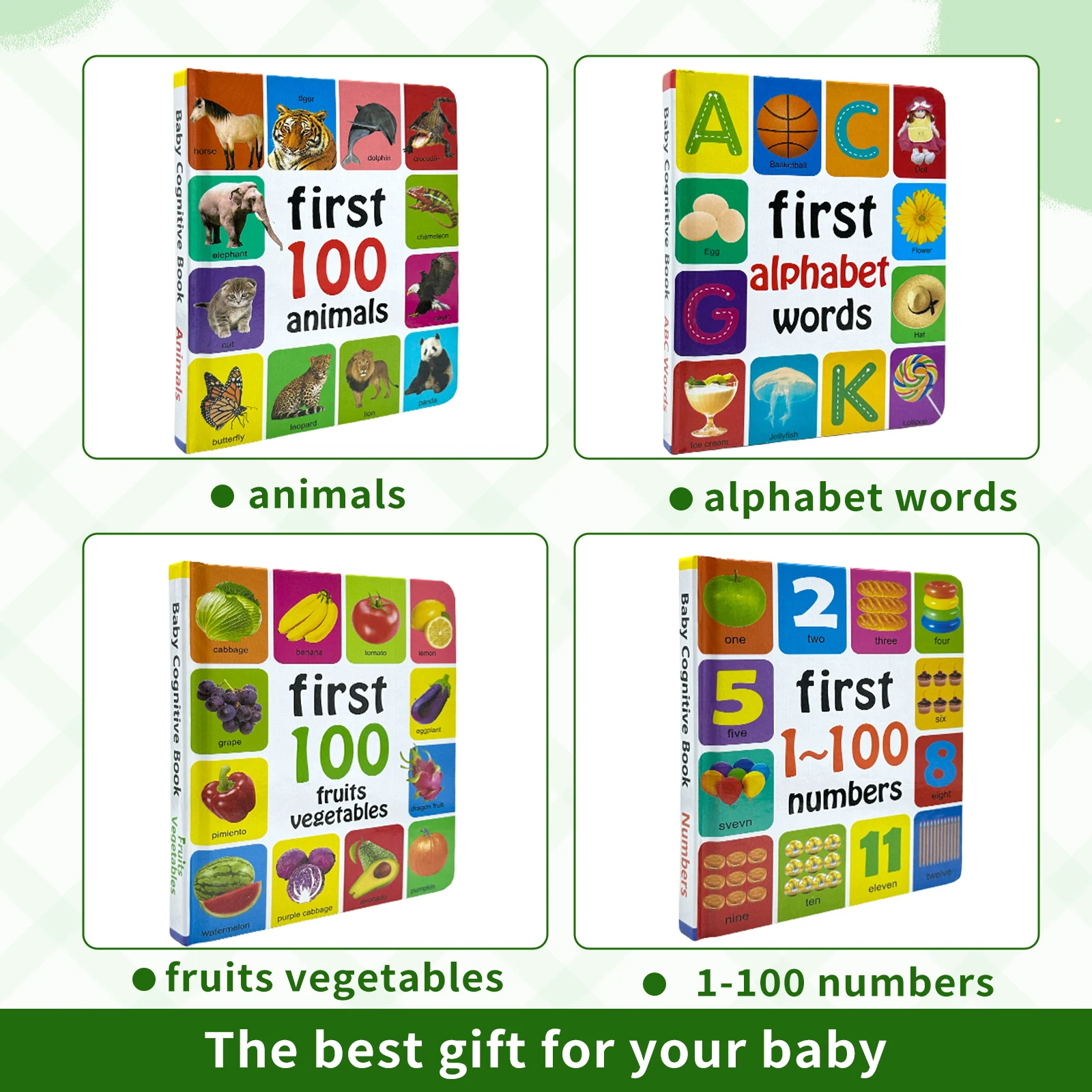 1-100 Fruits Vegetables Book Libros Manga Anime Coloring Books Preschool Learning Improves Children's Identification Skills Gift