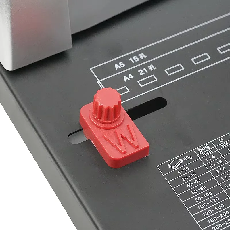 ماكينة تجليد الكتب اليدوية من نوع الطاولة مقاس A4 مكونة من 21 فتحة لتجليد المستندات المكتبية #3