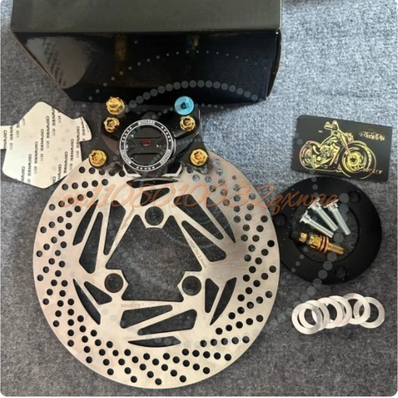 For Xiaoniu and No.9 M15s M19 Thunder Laser Cutting 220 Disc Brake Set, Modified with A Straight-up Flat Fork