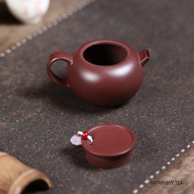 Yixing Handmade Purple Clay Teapot Cute Small Capacity Tea Pot Chinese Household Beauty Kettle Raw Ore Zisha Tea Set 100ml view 5