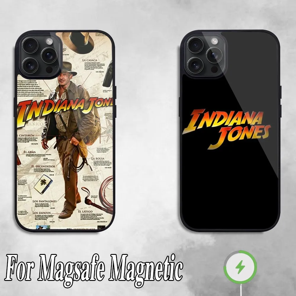 Movie Indiana Jones Phone Case For iPhone 11 Mini 12 13 Max 14 Plus 15 Pro Magesafe Magnetic Shell