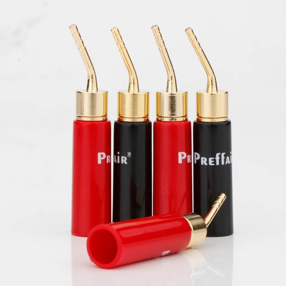 سدادة موزة مطلية بالذهب Preffair ، موصل أسلاك ، سدادات مكبر صوت ، محطات طرفية ، دبوس مستقيم ، محول 2 الأسلاك