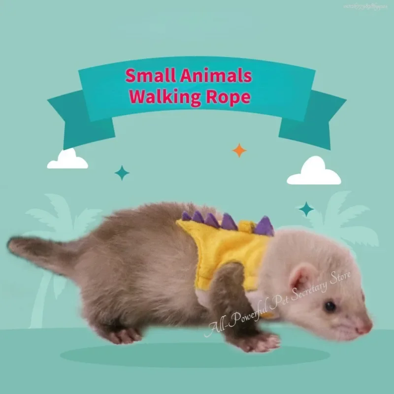 Harness Small Animals Walking Rope Cat Pet Ferret Vest Rope Walking Traction Pets Dog Safety Bunny Supplies Adjustable Kitten