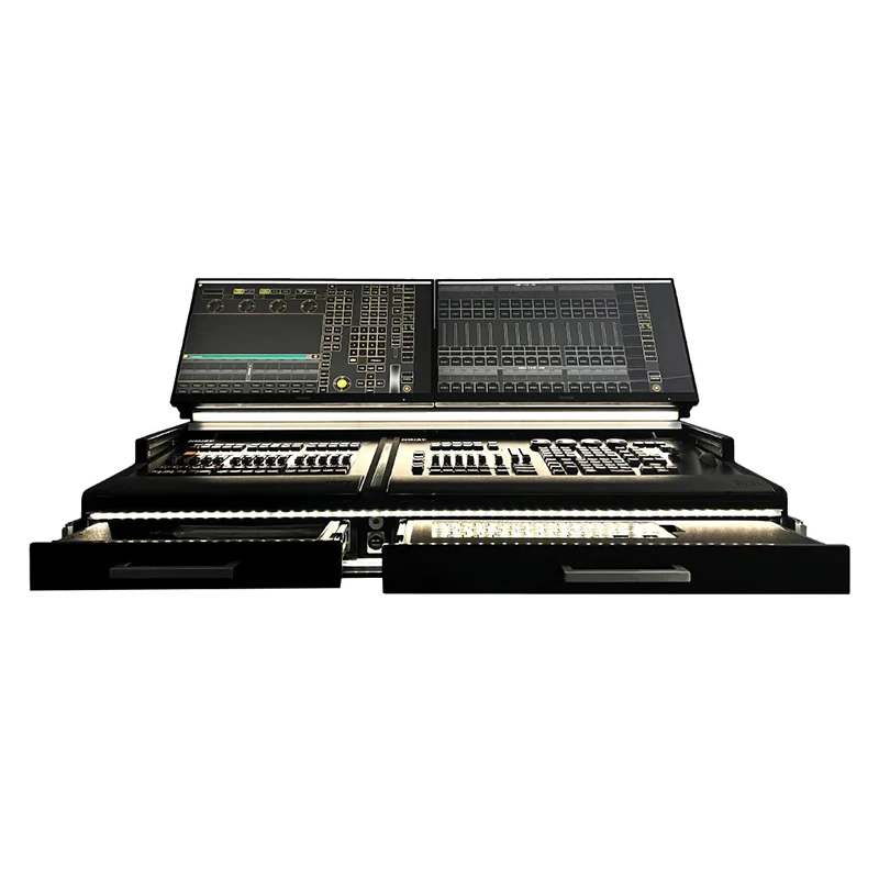 Customized Flight Case Lighting Controller PRO-3 Command OnPc Fader Wing Dual Touch Screen Case