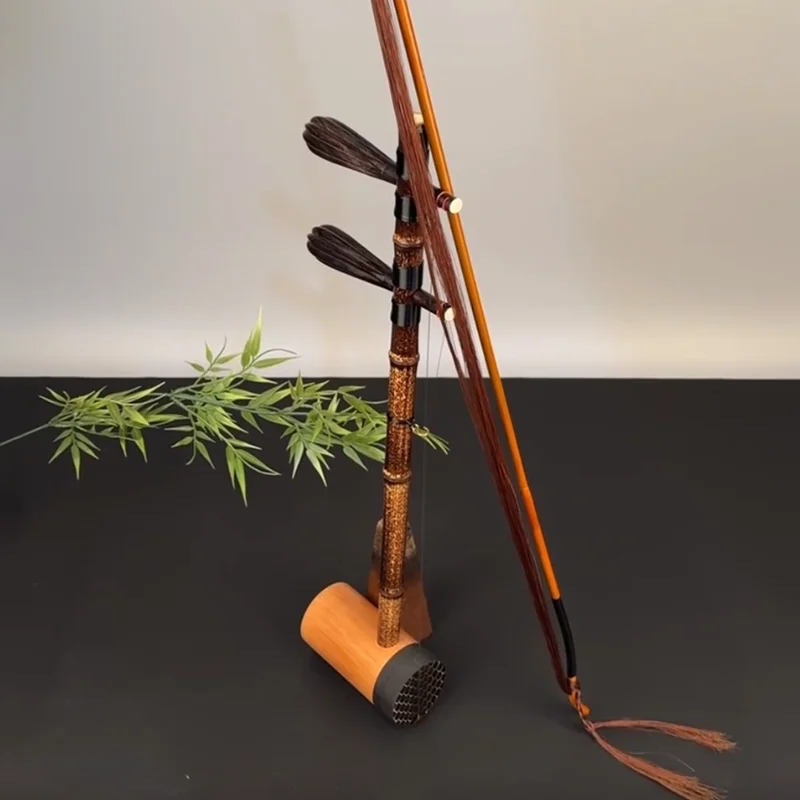 Handmade Bamboo Jinghu Beginner Professional Performance Jinghu Traditional Beijing Opera Fiddle Chinese Musical Instruments