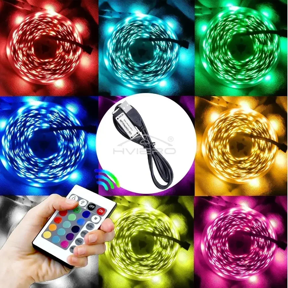 3K 17K 24K Wireless Remote Key DC 5V USB RGB Control LED Light Strip Led Controller 144w High-power Dimmers Switch Discoloration