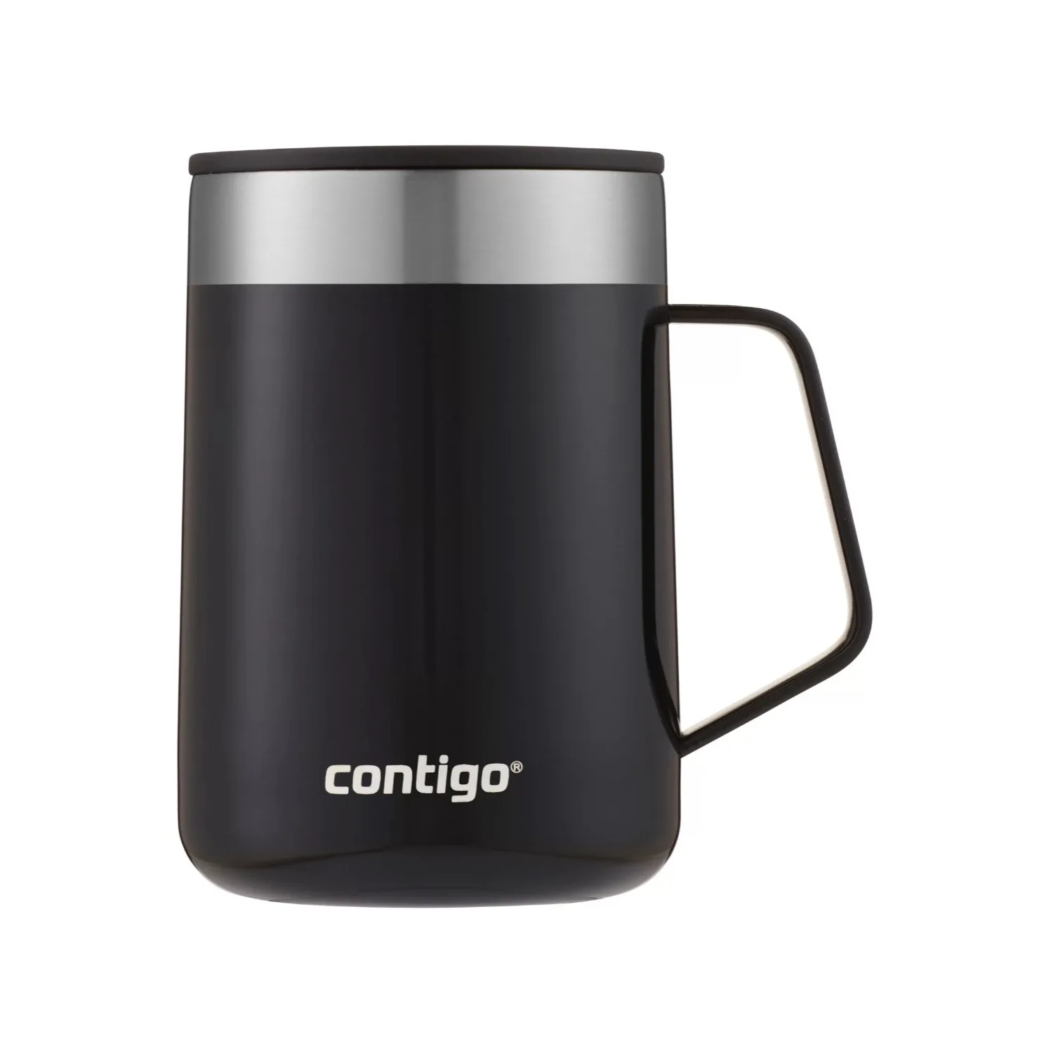 

Stainless Steel Mug with Splash-proof Lid and Handle14 Fl Oz