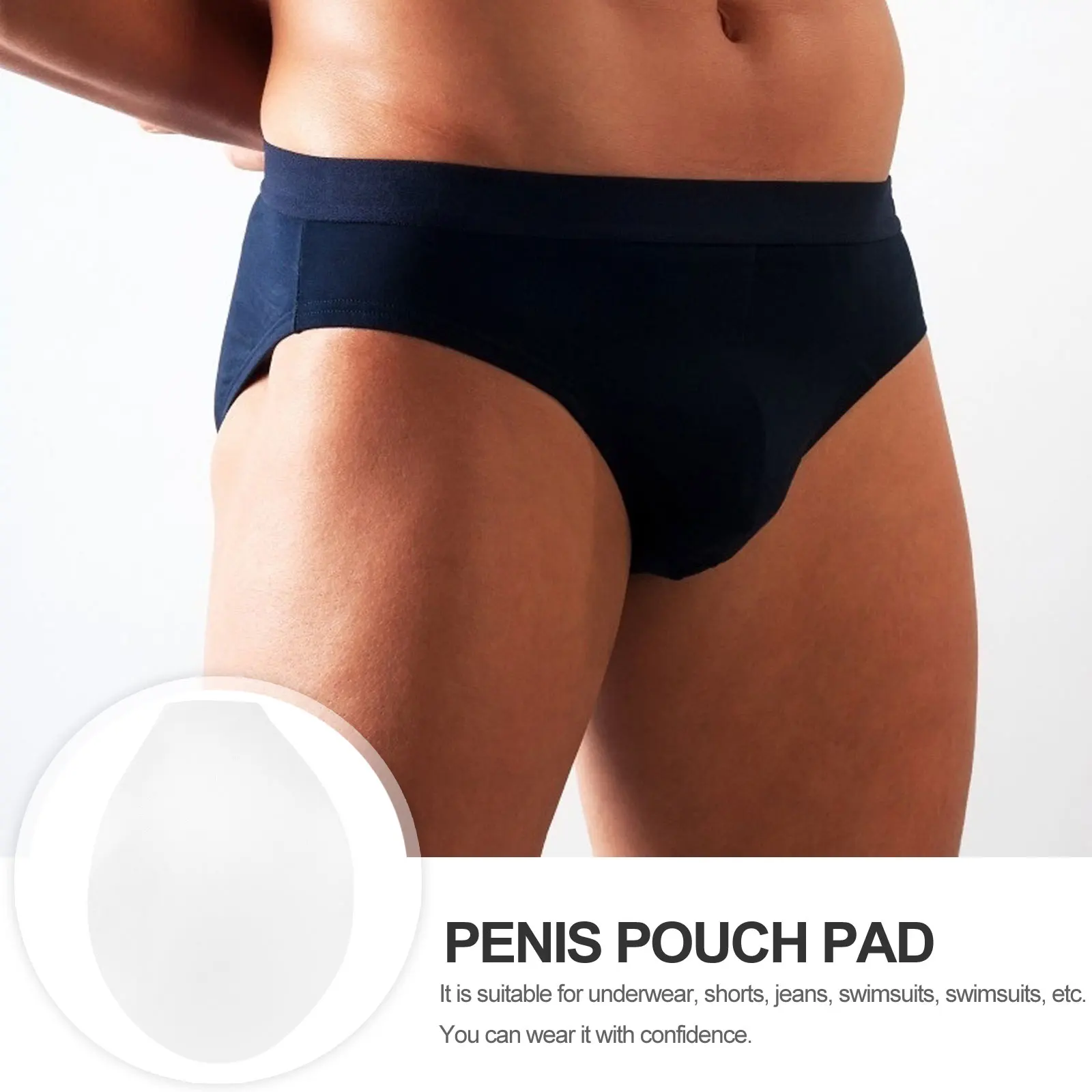 4Pcs Underwear Pad Bulge Skin-Friendly Lightweight Comfortable Safe Underpants Pad Large Space Prevent Protruding