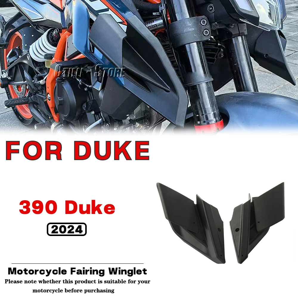 

New Motorcycle Accessories Winglet Aerodynamic Wing Kit Spoiler Black For KTM 390 Duke 2024