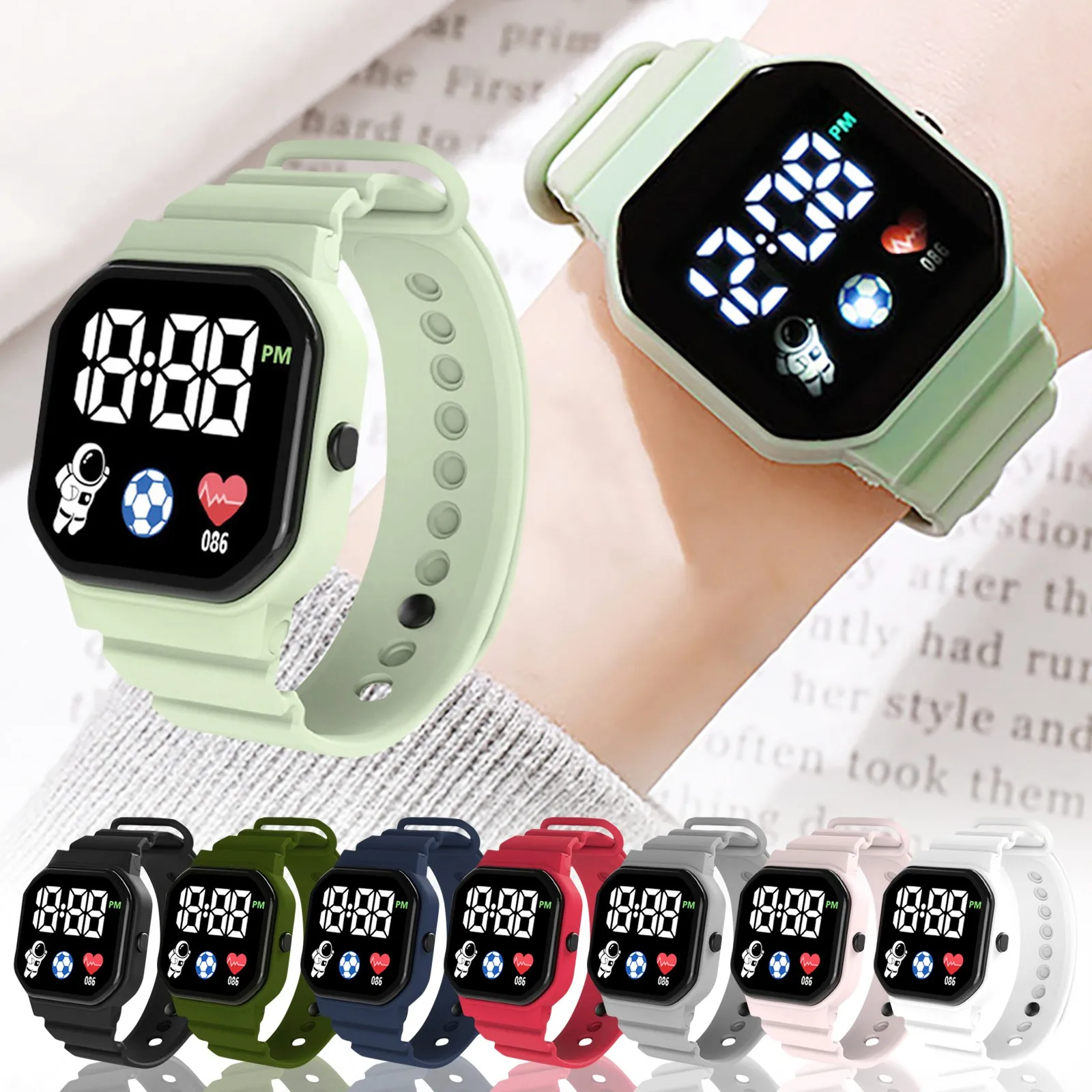 Nuovi orologi sportivi a LED per bambini Ragazze Ragazzi Orologio elettronico digitale Orologi da polso casual in silicone Regali per studenti